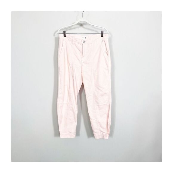 Sundry Pants Casual Cotton Button Zipper Rose Light Pink Cropped Womens Size 29 - Picture 1 of 6